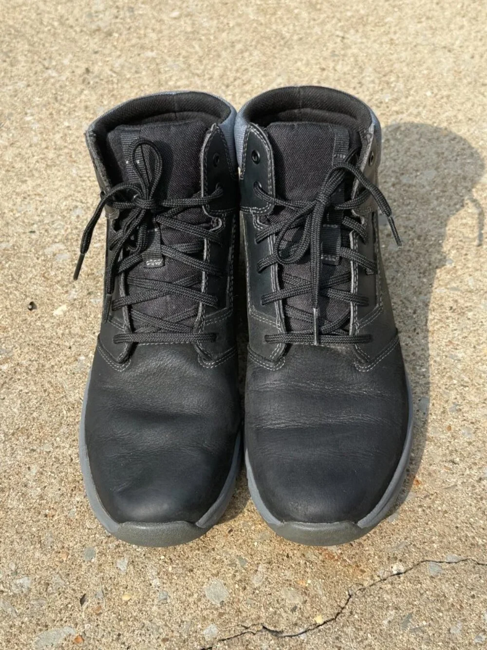 Timberland Boltero Mid Mens 6.5 Leather Sneaker Boots Black Gray Gorpcore 4072